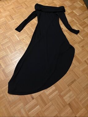 Club L London Off-Shoulder Black Maxi Dress NWOT